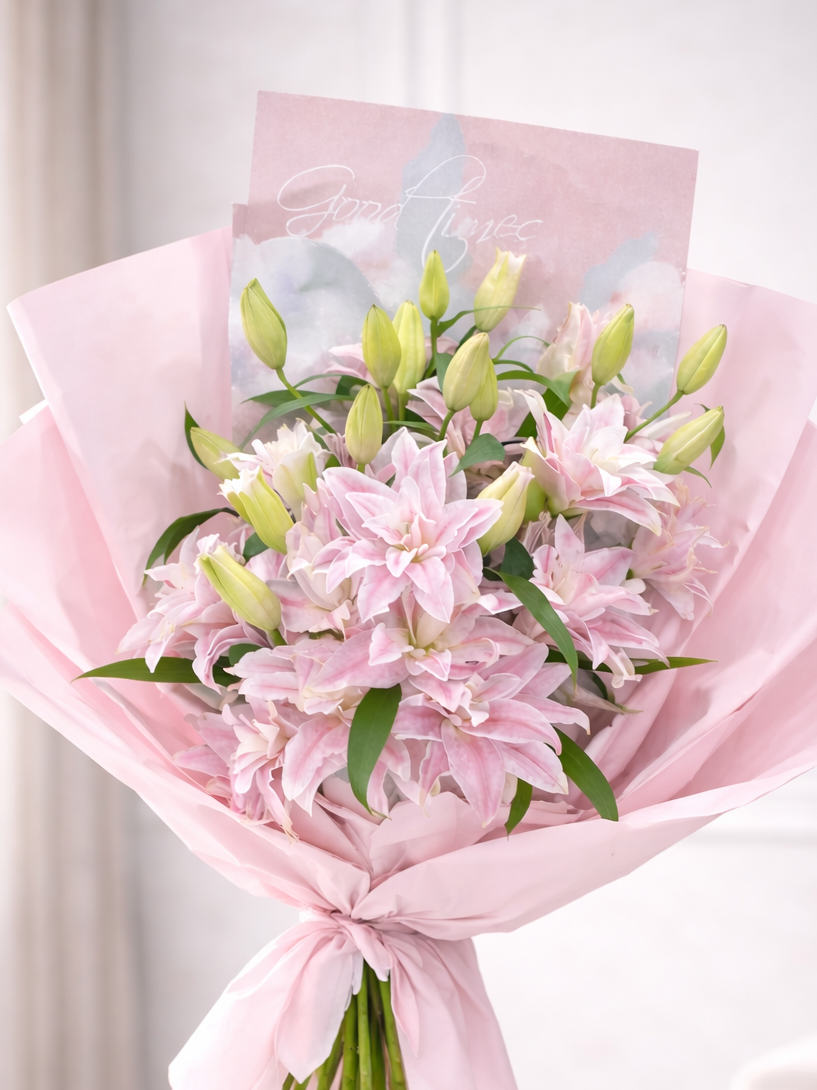 Blush Symphony Lily Bouquet