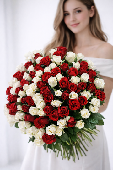 Red & White Rose Symphony