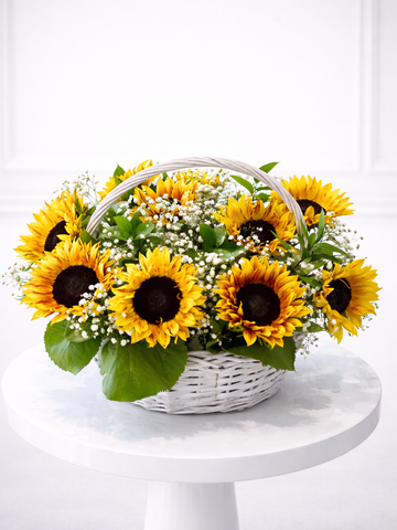 Sunshine Sunflower Basket Bouquet